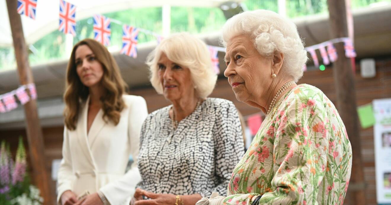 Kate Middleton, hertiginnan Camilla och drottning Elizabeth