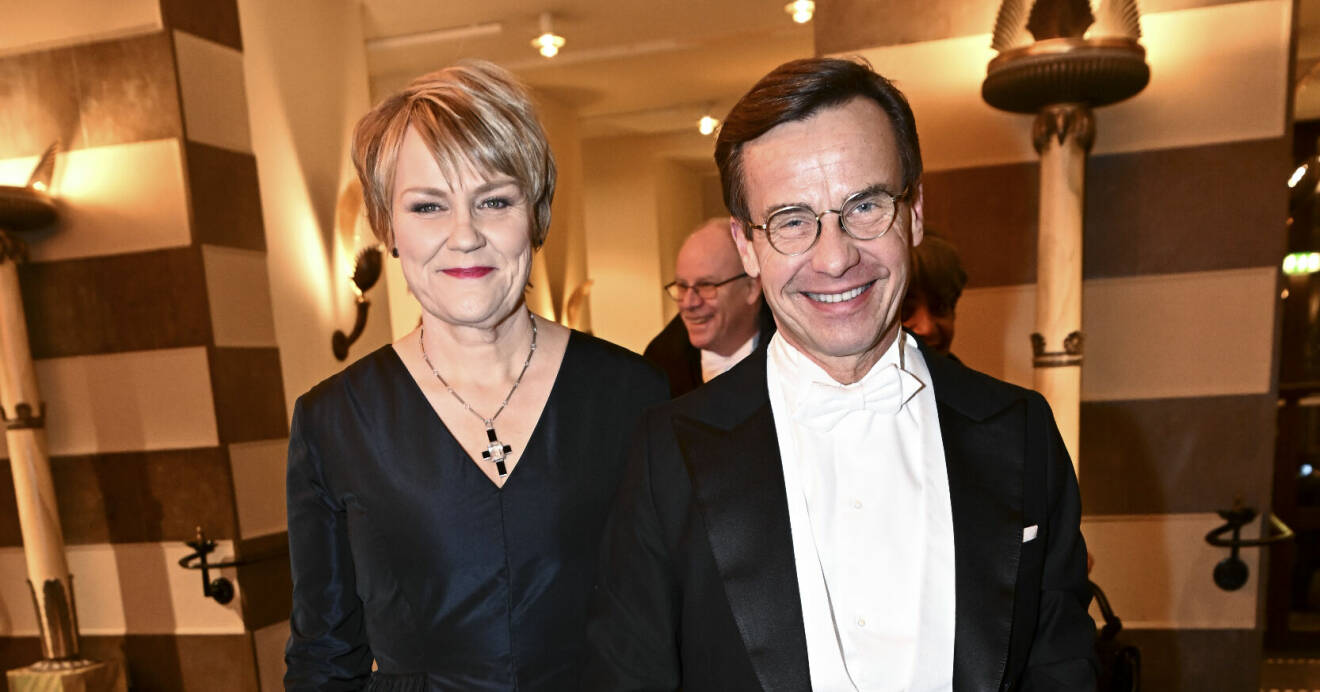Birgitta Ed och Ulf Kristersson i samband med Nobelfesten 2022