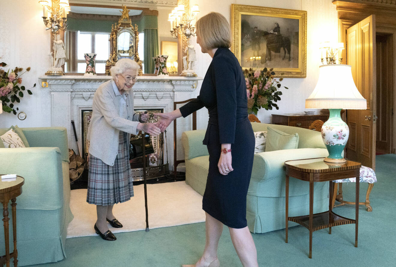 Drottning Elizabeth och premiärminister Liz Truss
