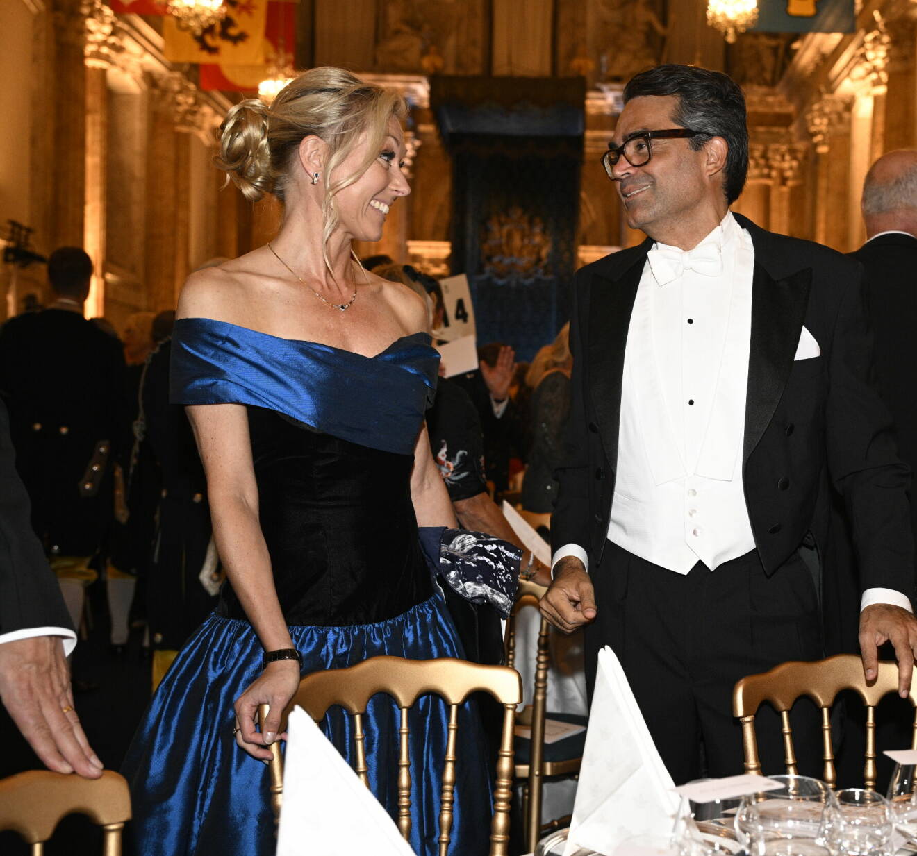 Linda H Staaf och David Batra på middag på Stockholms slott – kungen 50 år på tronen