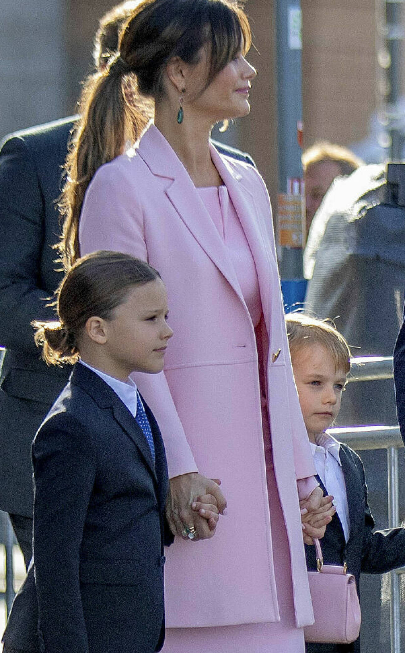 Prinsessan Sofia i rosa från Roland Mouret under finalen av kungens 50 år på tronen