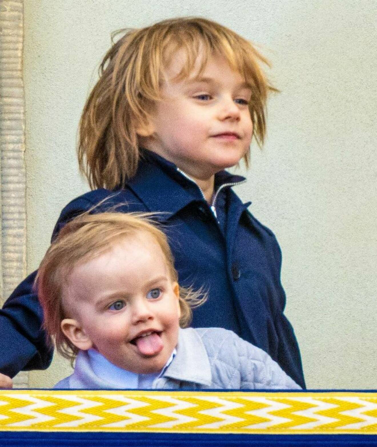 Prins Julian och prins Gabriel på kungens födelsedag 2023