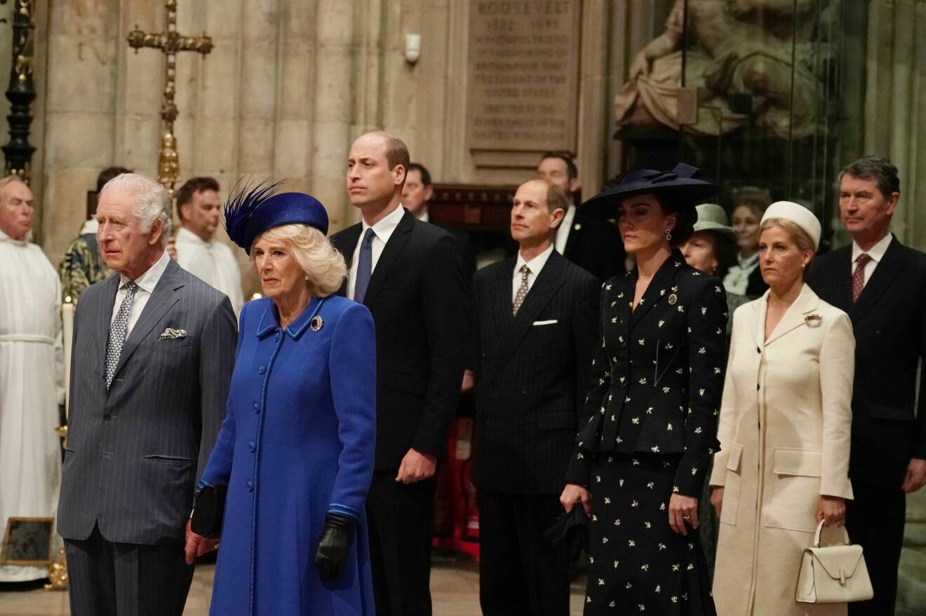 Brittiska kungafamiljen firar Commonwealth Day i Westminster Abbey på måndagen