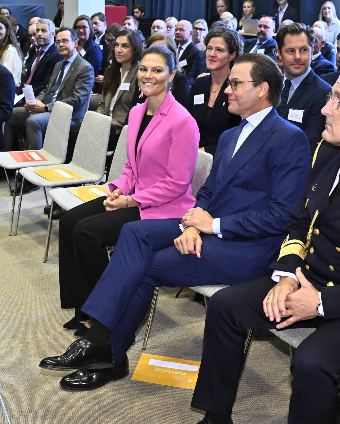 Kronprinsessan Victoria och prins Daniel på SNS:s seminarium ”Stärkt försörjningsberedskap för Sverige”