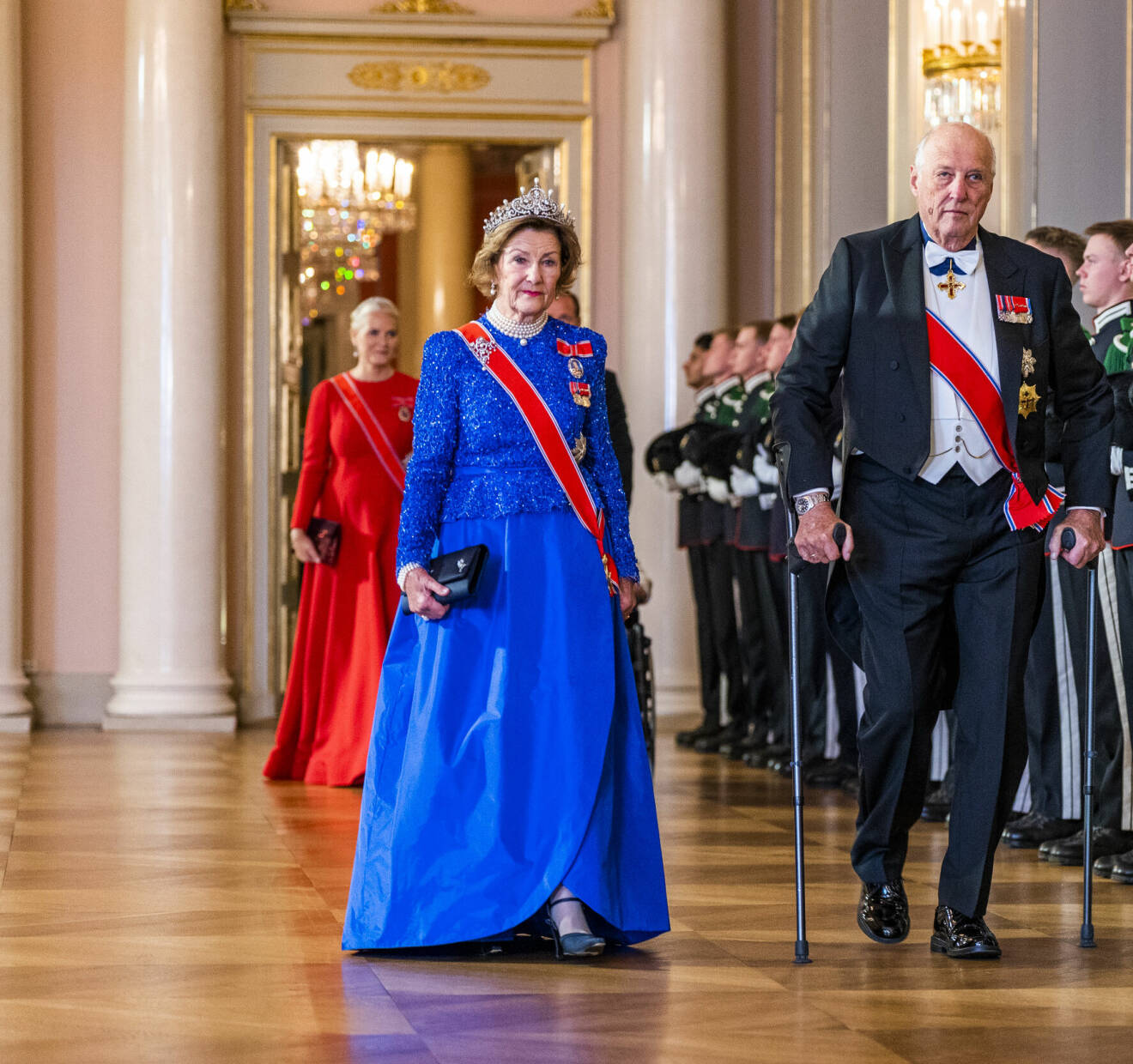 Kung Harald och drottning Sonja vid Stortingsmiddagen 2022