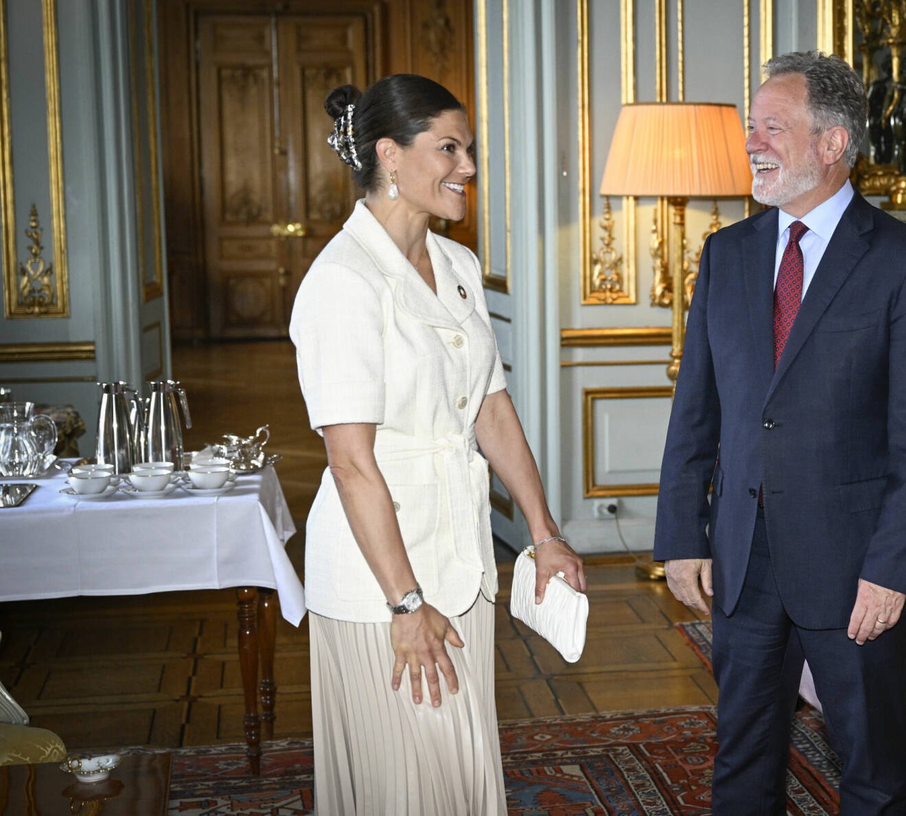 Kronprinsessan Victoria med David Beasley chef för FN:s World Food Programme