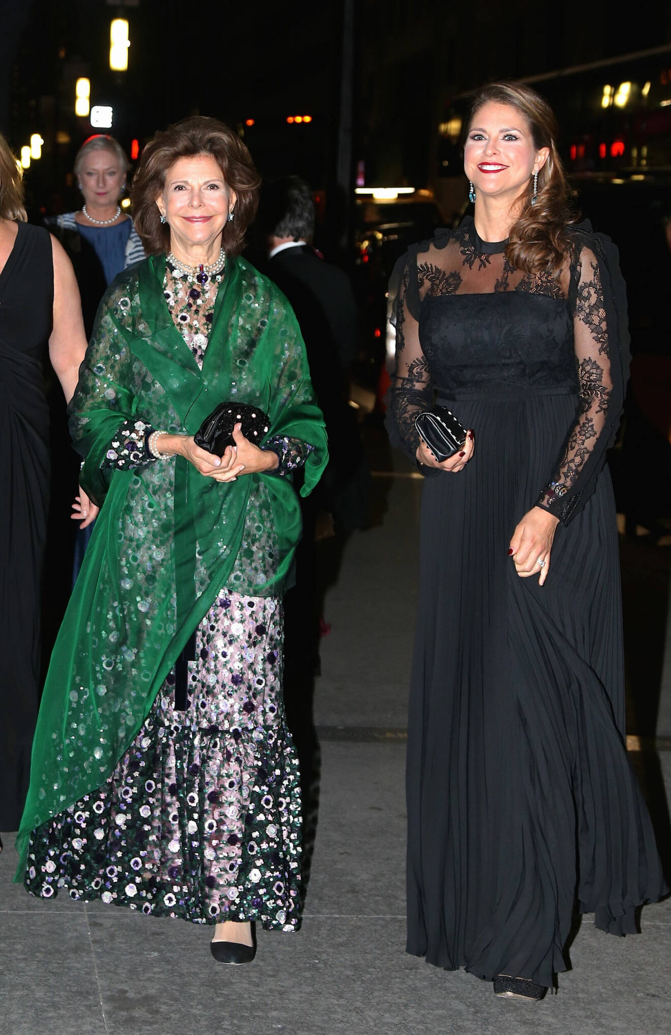 Drottning Silvia och prinsessan Madeleine på Childhoods välgörenhetsgala i New York 2019