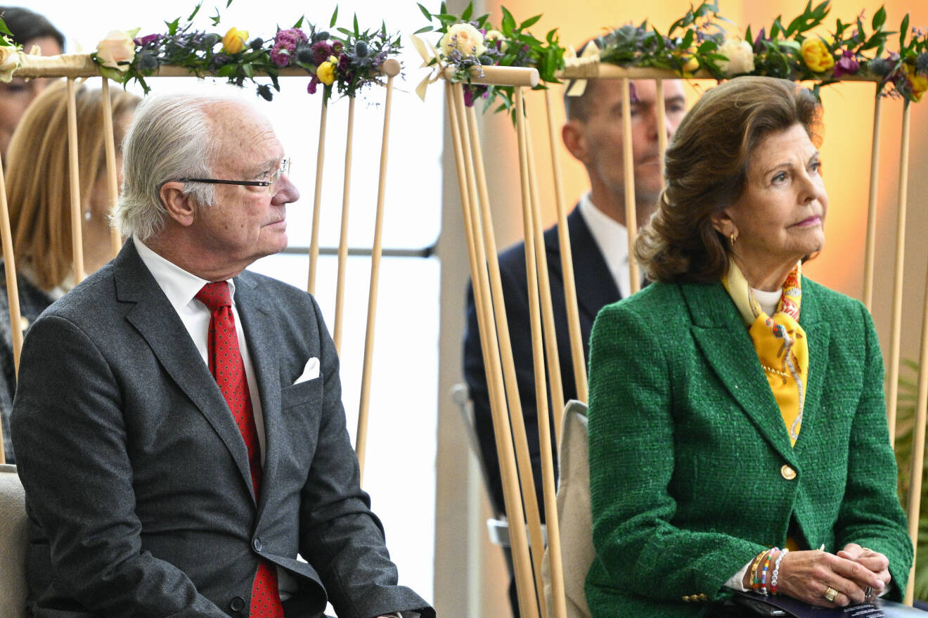 Kungen och drottning Silvia i Kulturhuset Spira i Jönköping under jubileumsbesök 2023