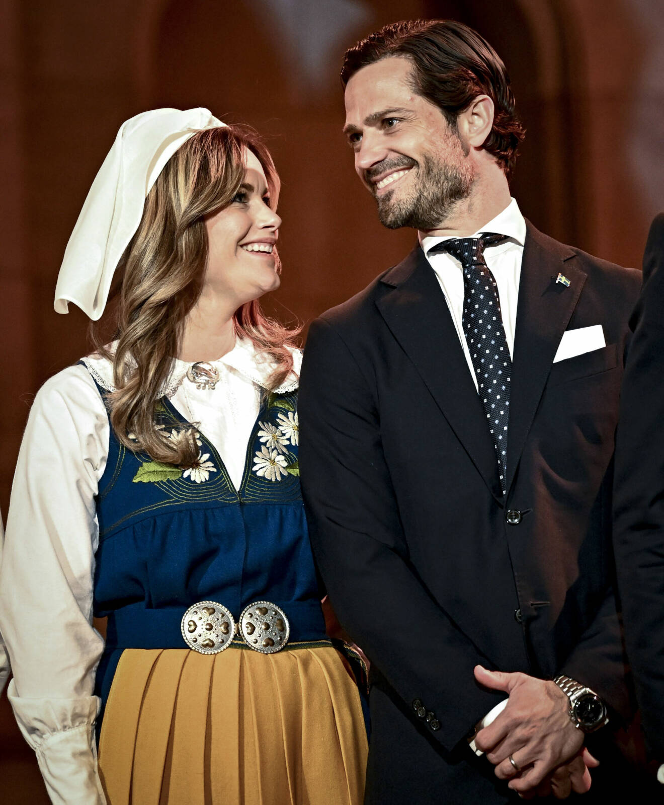 Prinsessan Sofia och prins Carl Philip på Nationaldagsmottagningen 2023 på Nordiska museet