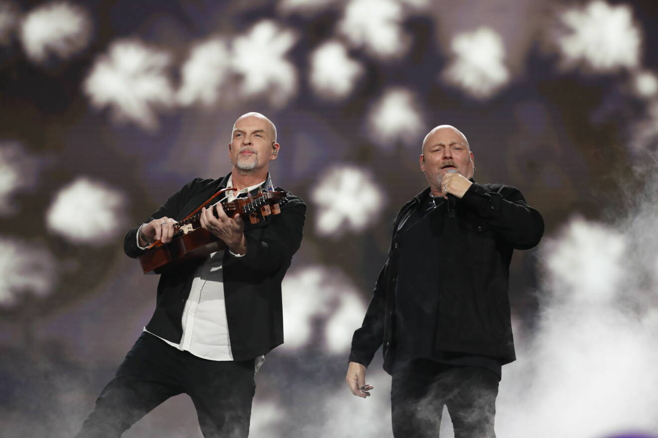 Nordman med bidraget Släpp alla sorger under lördagskvällens final i Melodifestivalen i Friends Arena.