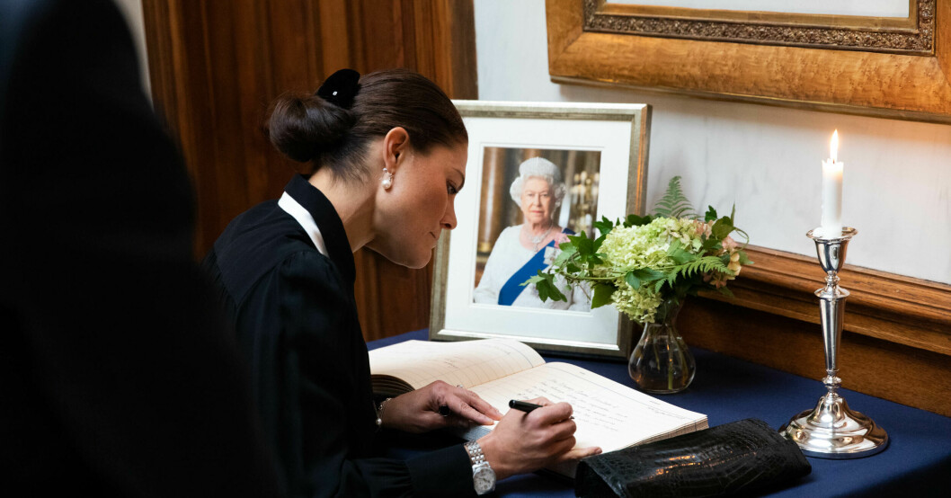 Kronprinsessparet skrev även kondoleanser. Foto: Kronprinsessan Victoria