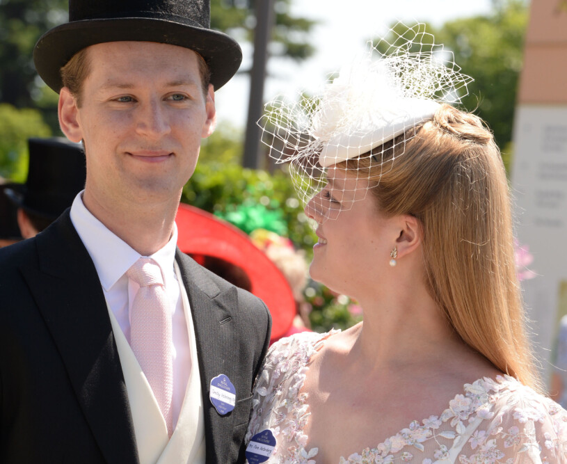 Tim och Flora på Royal Ascot i somras. Timothy ”Tim” Vesterberg med sin Fru Flora Vesterberg, född Ogilvy