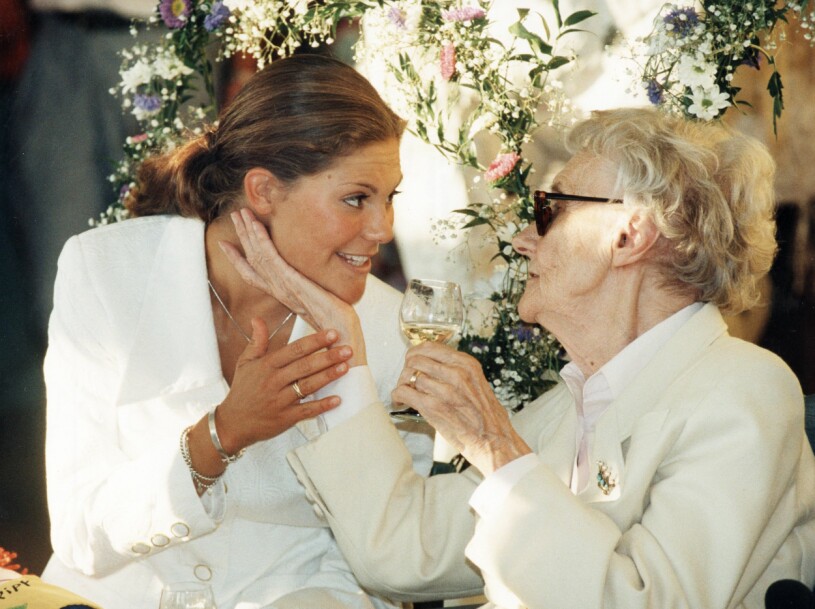 Astrid Lindgren har betytt mycket för Victoria, som den oförglömliga person hon var och för de odödliga historier som hon skapade. Här på en bild från 1997. Kronprinsessan Victoria Astrid Lindgren