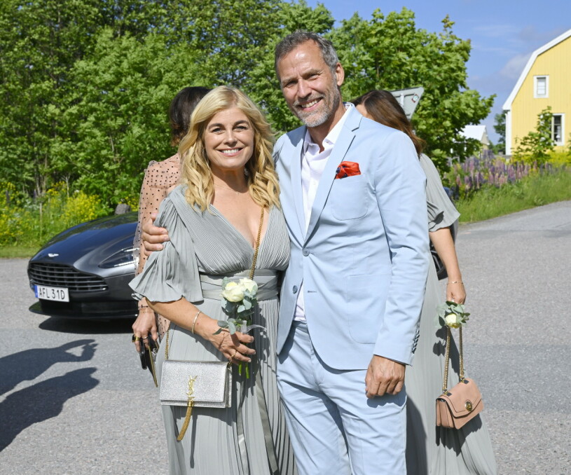 Pernilla Wahlgren, Christian Bauer Jessica Wahlgren gifter sig med Magnus Norman i Väddö kyrka i Norrtälje kommun, 2022