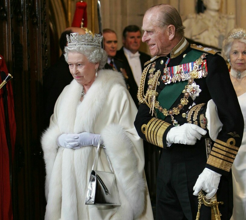 Prins Philip med sin Elizabeth. Drottning Elizabeth Prins Philip