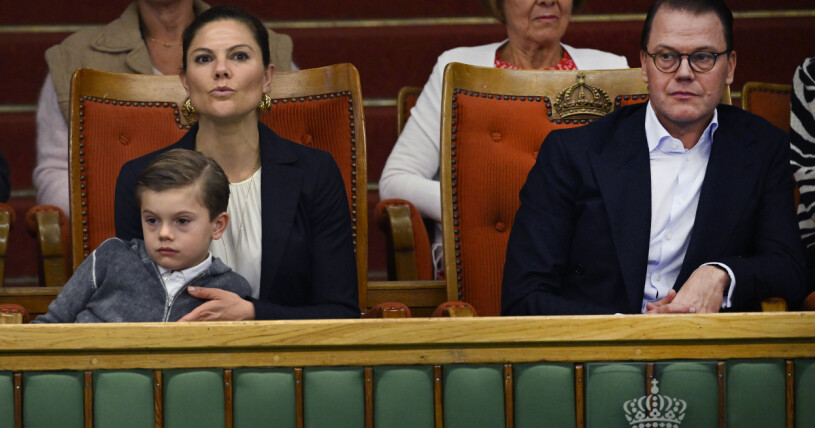 Kronprinsessan Victoria, prins Daniel och prins Oscar