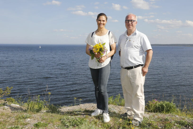 Landshövding Per Bill med kronprinsessan Victoria 2019. Kronprinsessan Victoria Gävleborgs landshövding Per Bill Landskapsvandring 2019 i Gästrikland