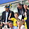 Prins Daniel och prinsessan Estelle på läktaren under gruppspelsmatchen Sverige-Thailand på Allianz Riviera, Stade de Nice under fotbolls-VM i Frankrike.