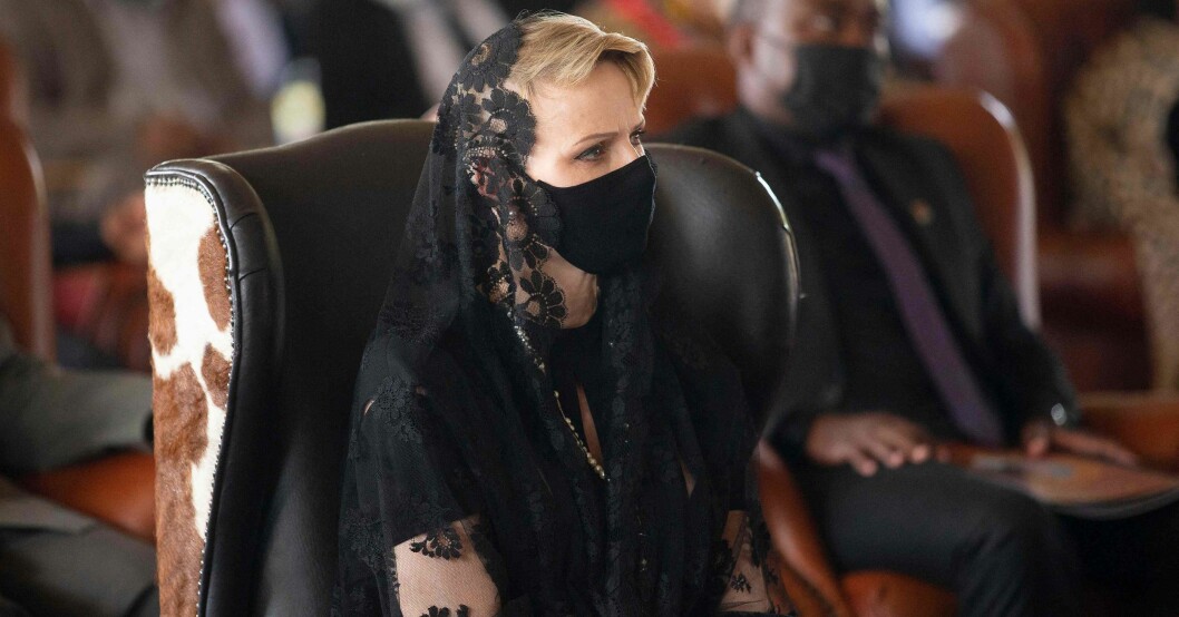 Charlene deltog i den bortgångne kungens begravning i veckan. charlene