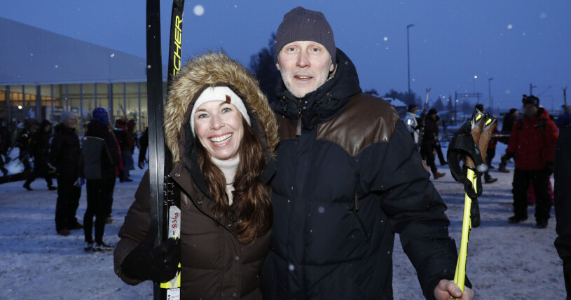 Magdalena och maken Henrik har varit gifta i 25 år! Magdalena Forsberg med sin man Henrik Forsberg Vasaloppet 2020