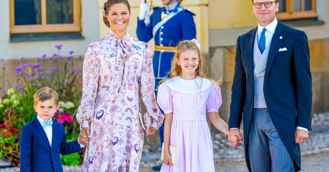 Kronprinsessan Victoria, prins Oscar, prinsessan Estelle och prins Daniel