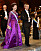 Drottning Silvia och Carl-Henrik Heldin, styrelseordförande Nobelstiftelsen, anländer till Nobelbanketten i Blå hallen i Stadshuset i Stockholm 2022