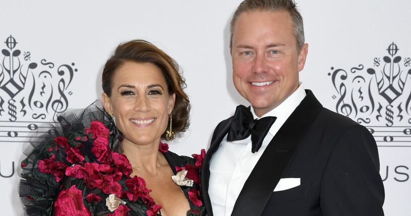 Jill Johnson med fästmannen Mattias Elg. Jill Johnson och Mattias Elg