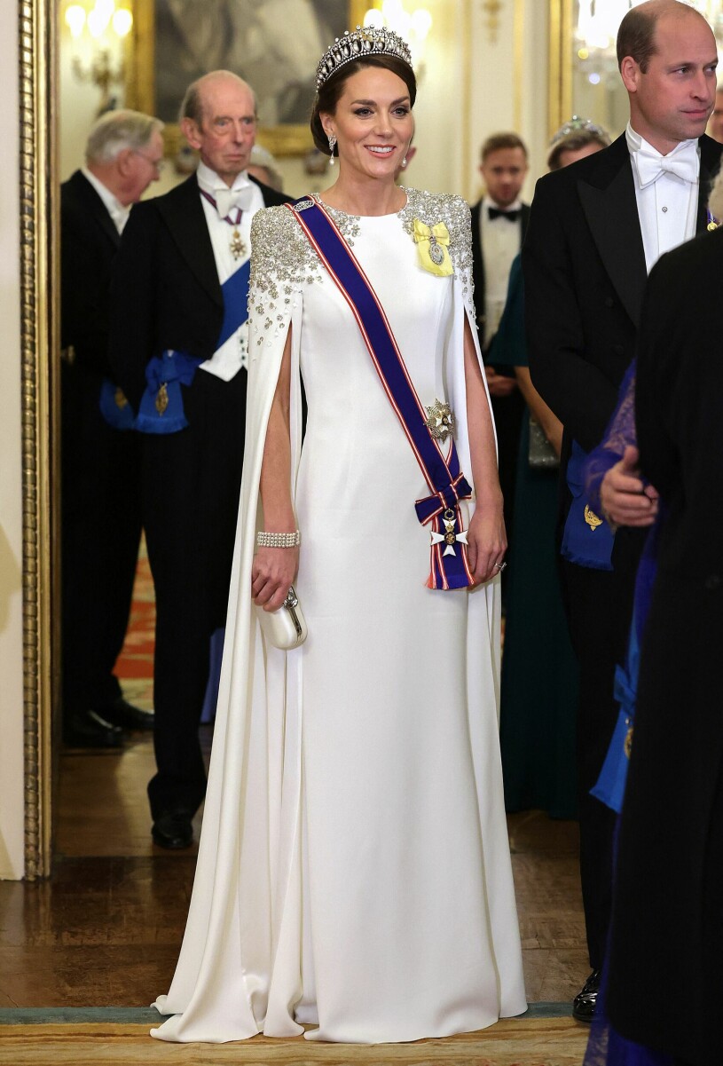 Prinsessan Kate strålade förra helgen under galamiddagen på Buckingham Palace. Prinsessan Kate och prins William