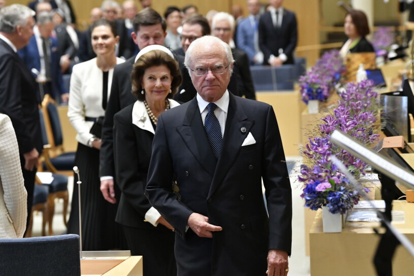 Sveriges statschef, kung Carl XVI Gustaf. Kungen Riksmötet 2021