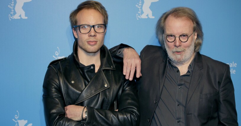 Ludvig och Benny Andersson på röda mattan för filmen Cirkeln på Berlinale Film Festival i Berlin, 2015. Ludvig och Benny Andersson