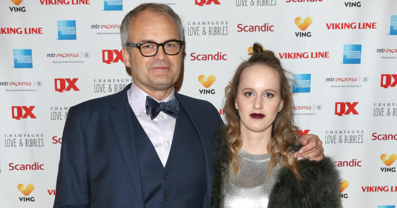 Johan Rheborg och dottern Linnea Rheborg, 2016. Johan Rheborg och Linnea Rheborg