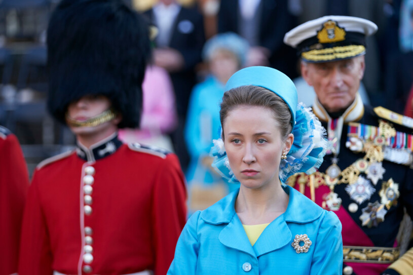 Netflix-versionen av prinsessan Anne som ung. Prinsessan Anne The Crown