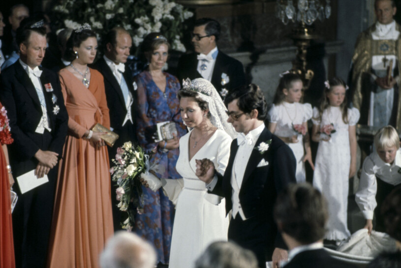 Prinsessan Christina och Tord Magnuson, nygifta 1974. Prinsessan Christina Tord Magnuson