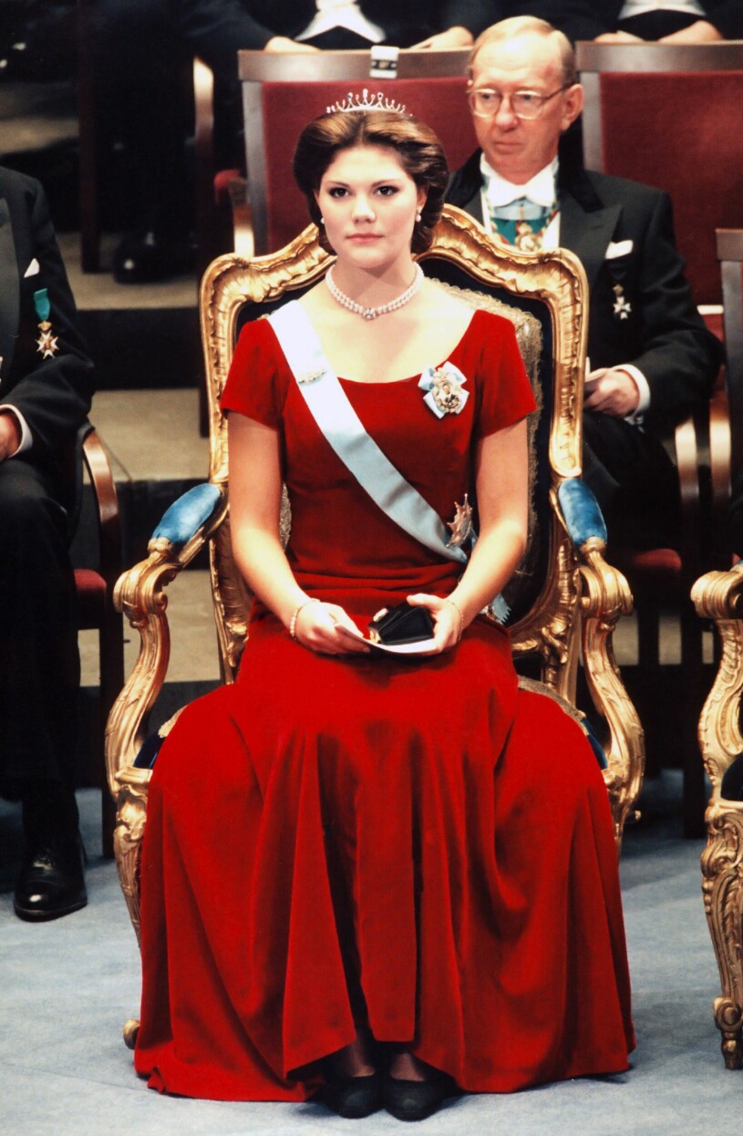 Kronprinsessan Victorias debutklänning! Kronprinsessan Victorias Nobelklänning 1995