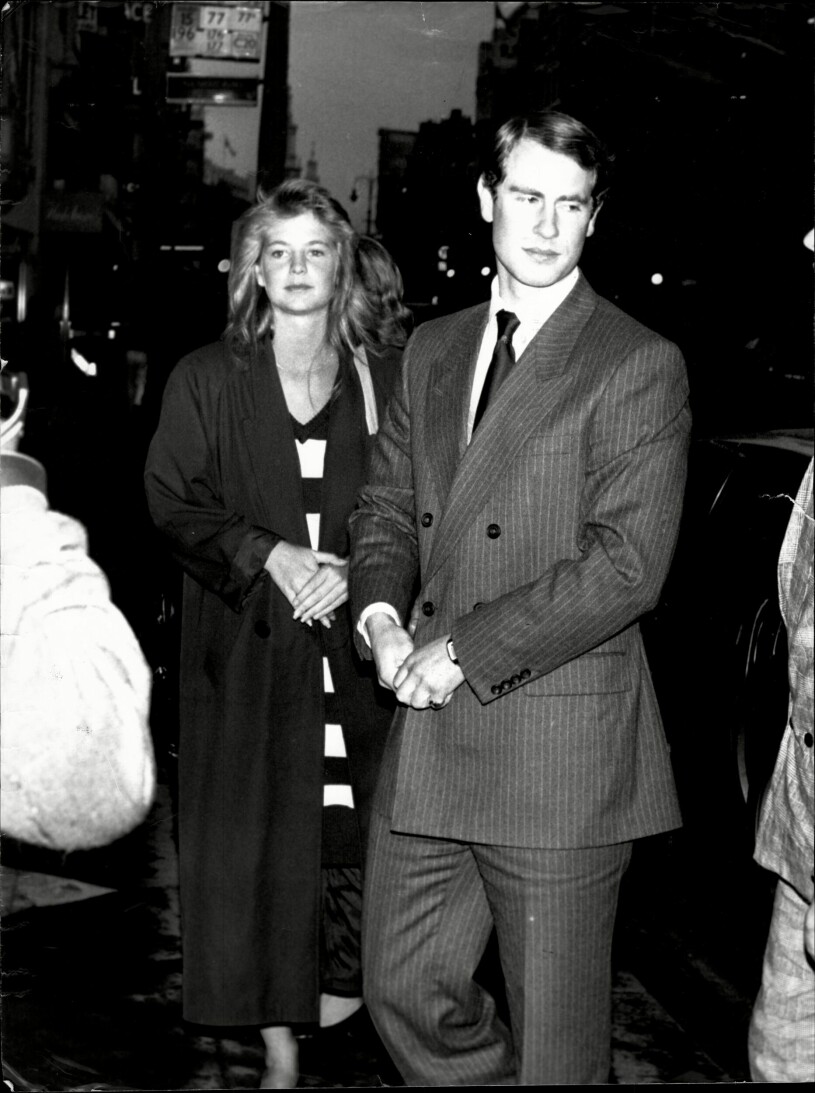 Ulrika fotograferades med prins Edward utanför en nattklubb i London 1987. Ulrika Jonsson och prins Edward, 1987