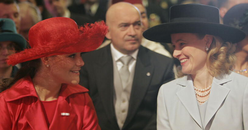 Kronprinsessan Victoria med halvsvenska prinsessan Sophie, som är gift med Victorias tronföljarkollega prins Alois. En dag blir de två Liechtensteins nya furstepar.
