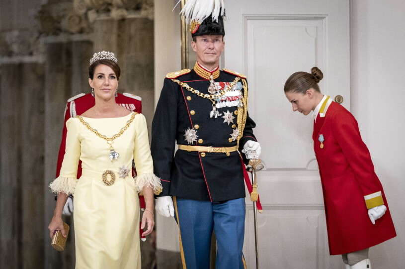 Prinsessan Marie och prins Joachim när drottning Margrethe firade 50 år på tronen