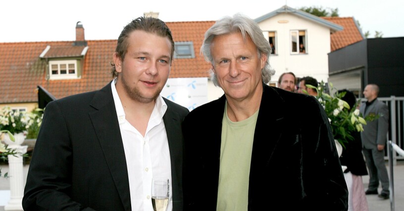 Robin Borg jämte pappa Björn i Båstad.
