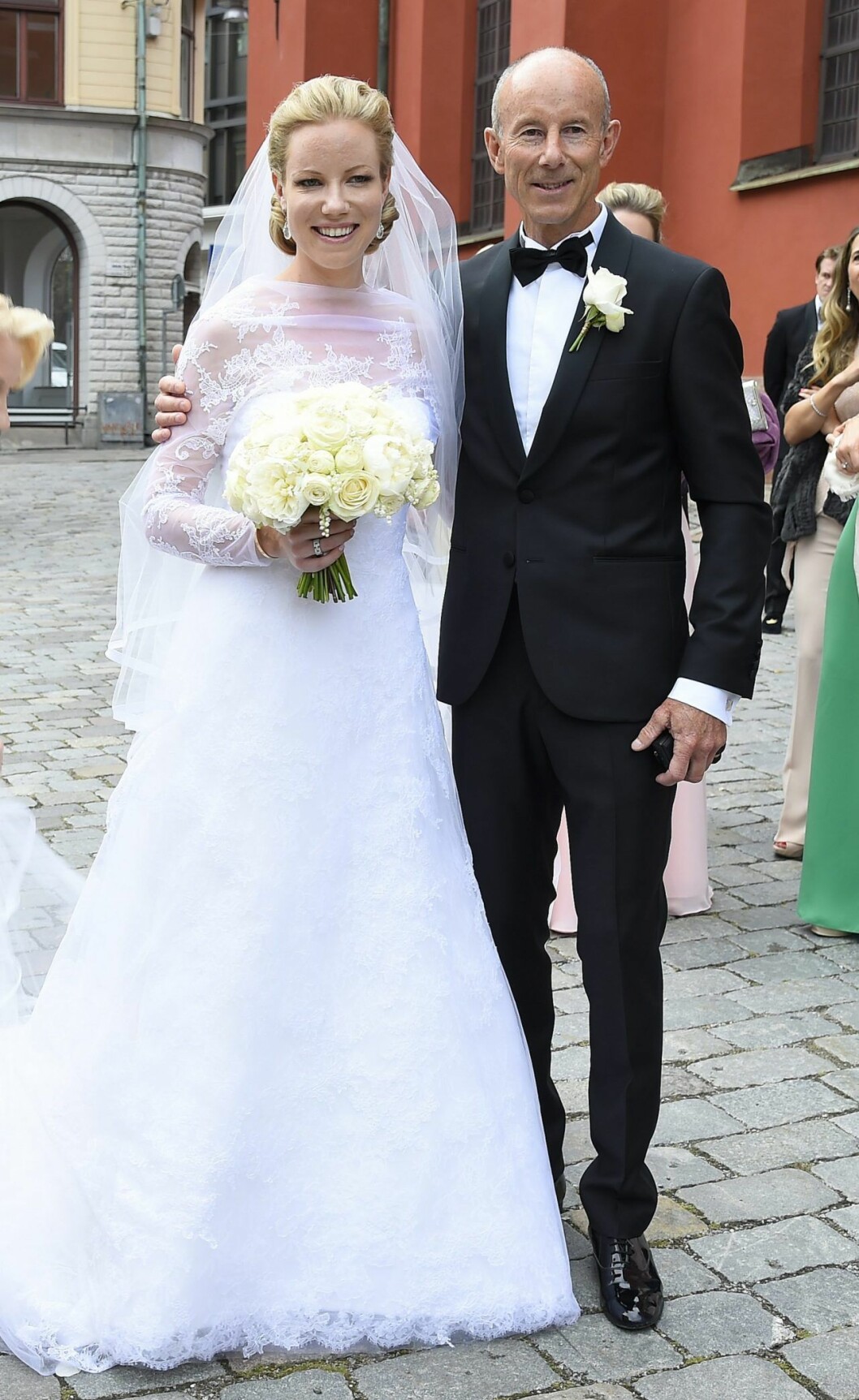 Ingemar Stenmark med Nathalie Stenmark när hon gifte sig med sin Eric.