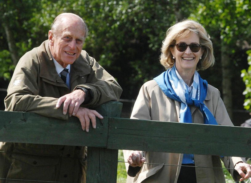 Prins Philip med Penny Knatchbull. Hon var den enda utanför den närmaste familjen som fick vara med på hans begravning. Prins Philip Penny Knatchbull