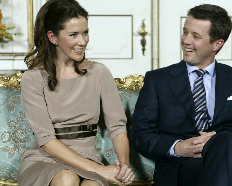 Mary och Frederik, nyförlovade 2003. Kronprins Frederik Mary Donaldson Förlovningen 2003