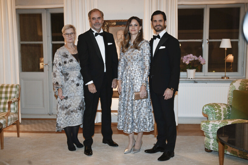 Prinsparet med Värmlands landshövding Georg Andrén och hans fru Maria Andrén