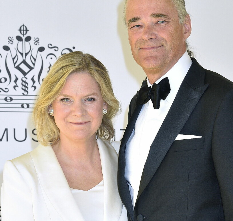Magdalena Andersson med sin man Richard Friberg. Statsminister Magdalena Andersson med sin man Richard Friberg
