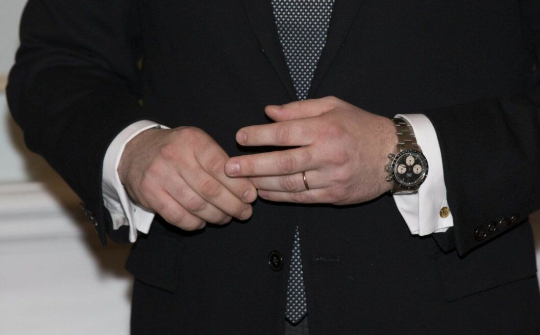Chris älskar sina Rolex-klockor. Här är en av hans Daytona-modeller. Chris älskar sina Rolex-klockor. Här är en av hans Daytona-modeller.