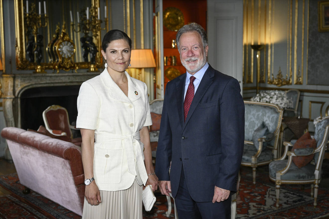 Kronprinsessan Victoria med FN-chefen David Beasley från FN:s World Food Programme