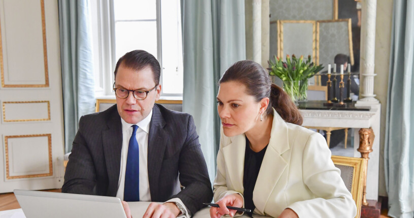 Många jobbmöten har det blivit i matsalen på Haga slott! Kronprinsessan Victoria prins Daniel Haga slott