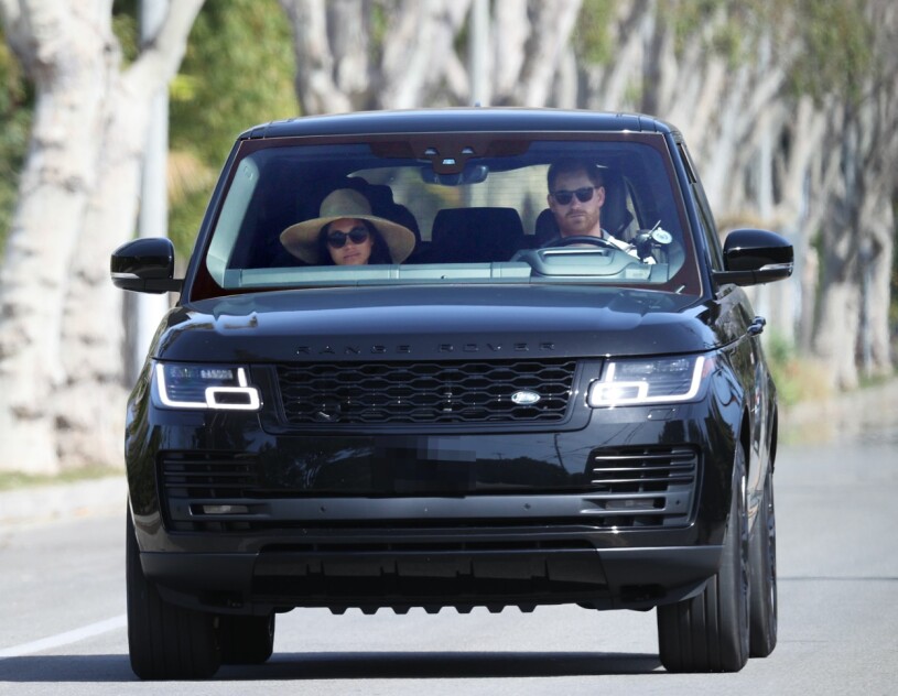 Meghan och Harry körde runt i Santa Barbara med sin lyxiga Range Rover. meghan harry