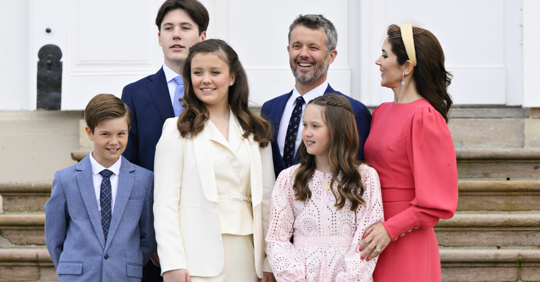 Det danska kronprinsparet med familj.