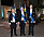 Försvarsminister Pål Jonson, utrikesminister Tobias Billström och utrikeshandelsminister Johan Forsell under kungaparets statsbesök i Tallinn