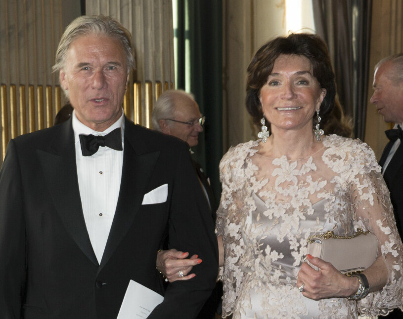 Louise Thotts föräldrar Carola och Fredrik Gottlieb på kungens 70-årsfest 2016